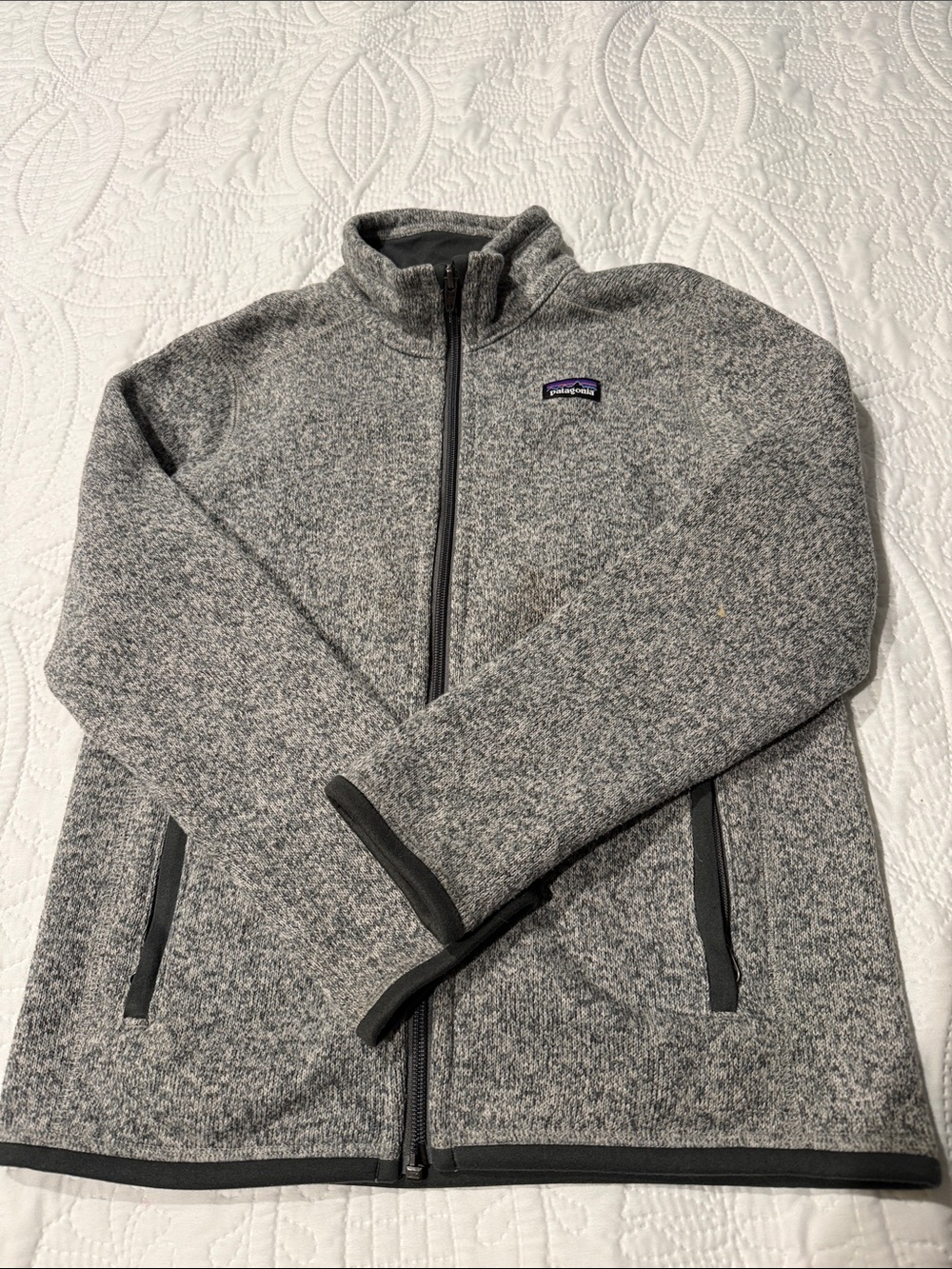 Patagonia Kid's Heather Gray Better Sweater Full Zip Knit Jacket